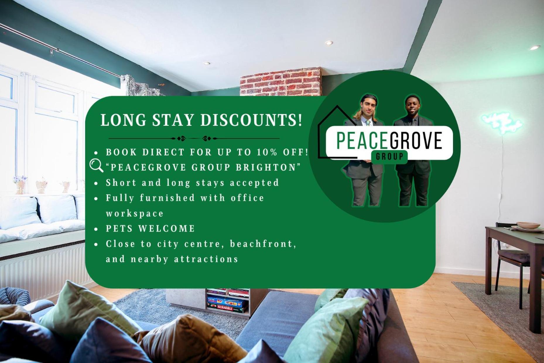 Three Bedroom House By Peacegrove Homes Short Lets & Serviced Accommodation Brighton With Free Wifi & Pet Friendly 外观 照片